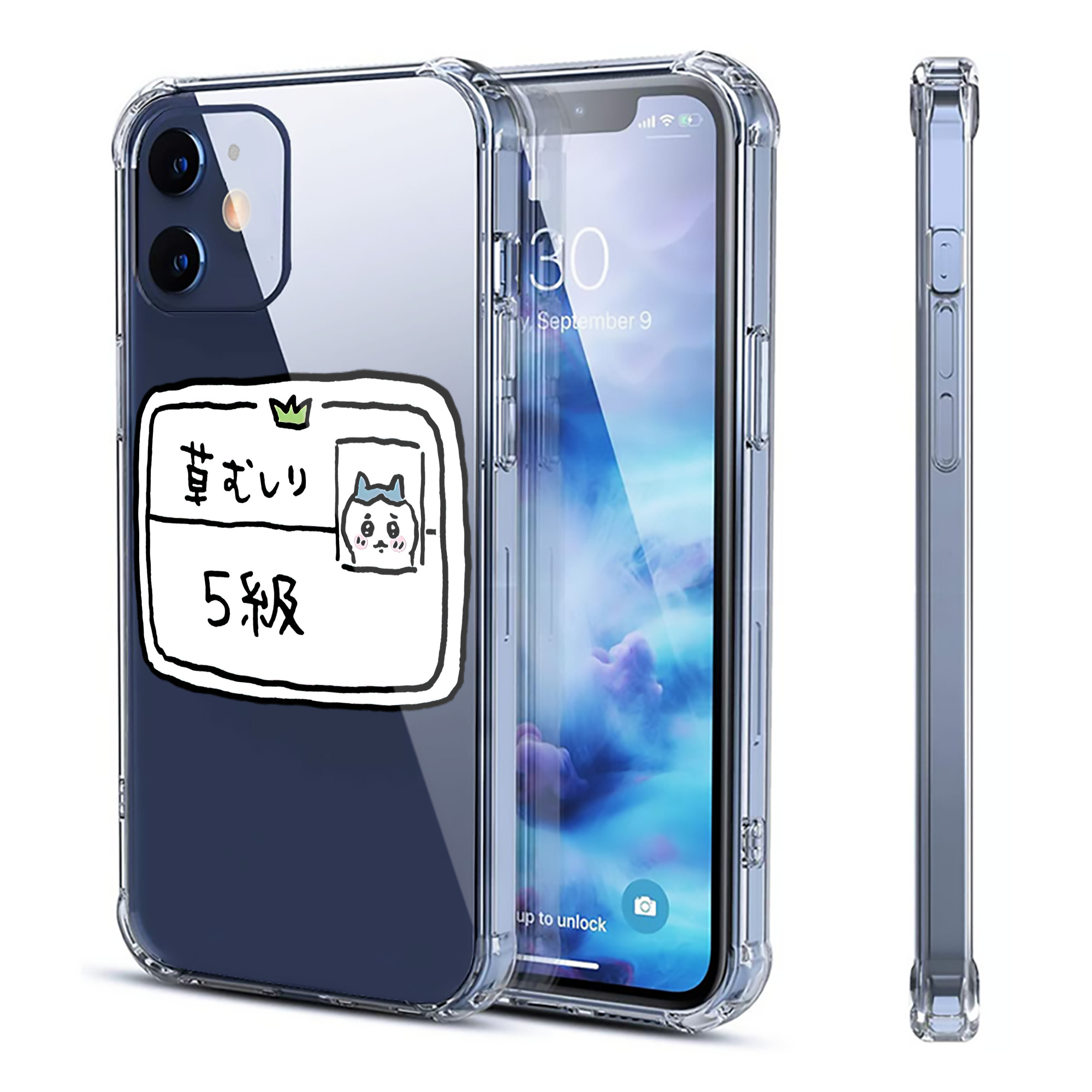 （画像用） ちいかわ ハチワレ Chii-kawa hachiware 【iPhone 12シリーズ対応】透明スマホケース（クリアソフトケース）